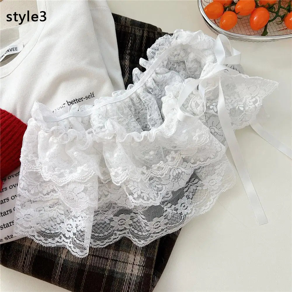Chic Lace-Up Layered Lace