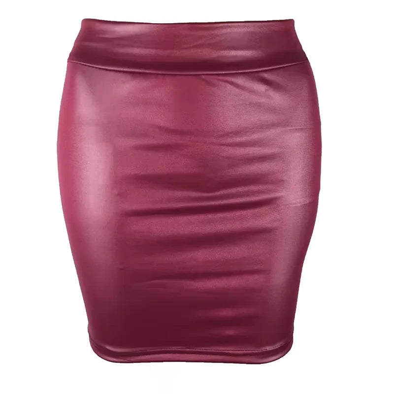 Matte Slim Hot Mini Skirt