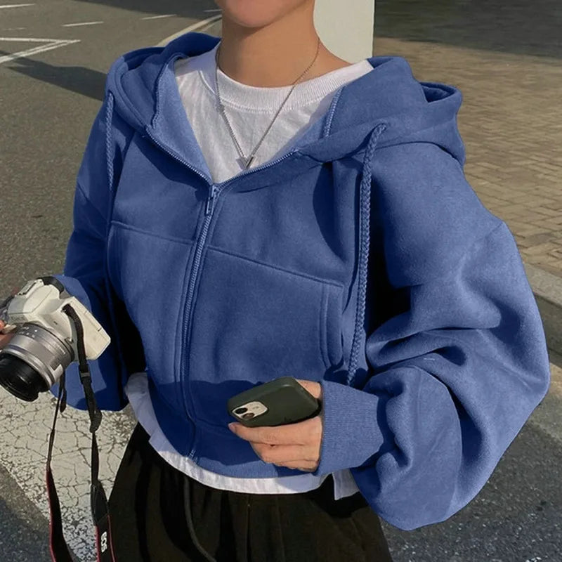 Casual Streetwear Zip Hoodie