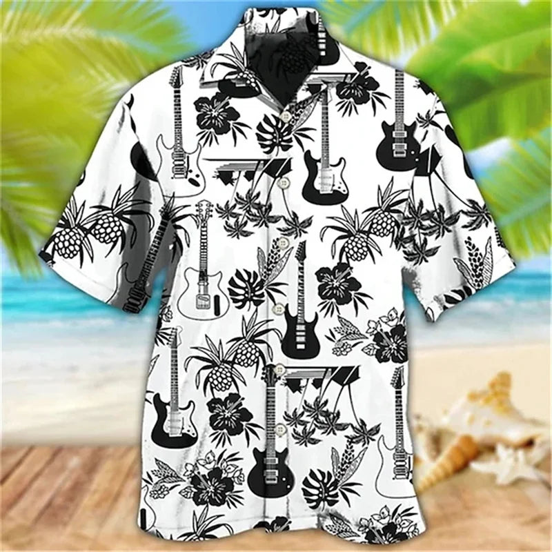 Guitar Beer Pattern Hawaiian