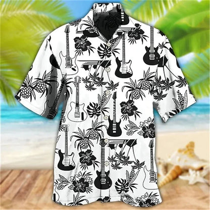 Guitar Beer Pattern Hawaiian