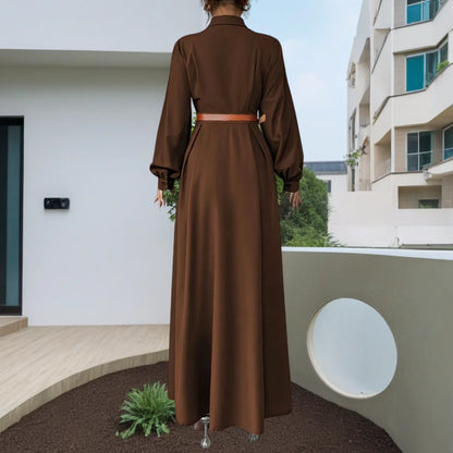 Elegant Pleated Office Maxi Dress