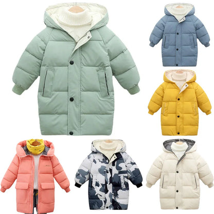 Kids Cotton-Padded Parka Coat