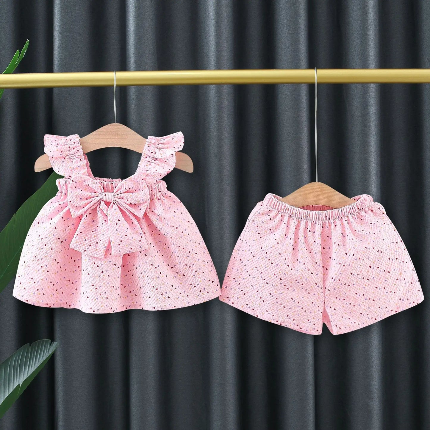 Baby Girl Dotted Beach Set