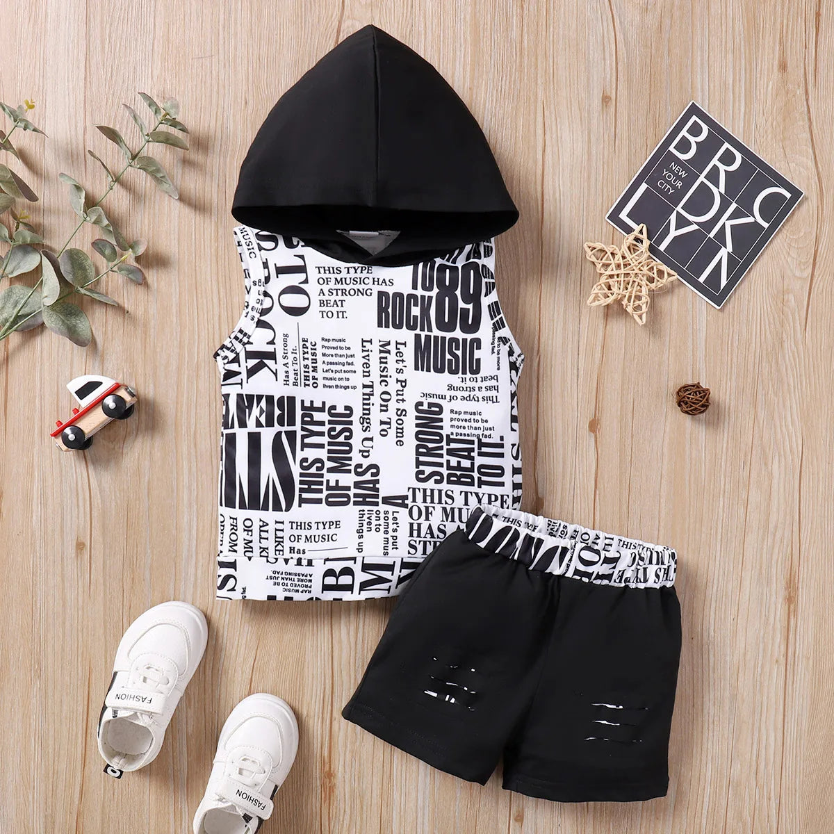 Baby Boy Hoodie and Shorts Set