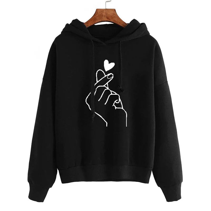 Fleece Hoodie Korean Fashion Drawstring