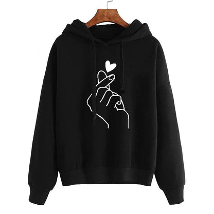 Fleece Hoodie Korean Fashion Drawstring