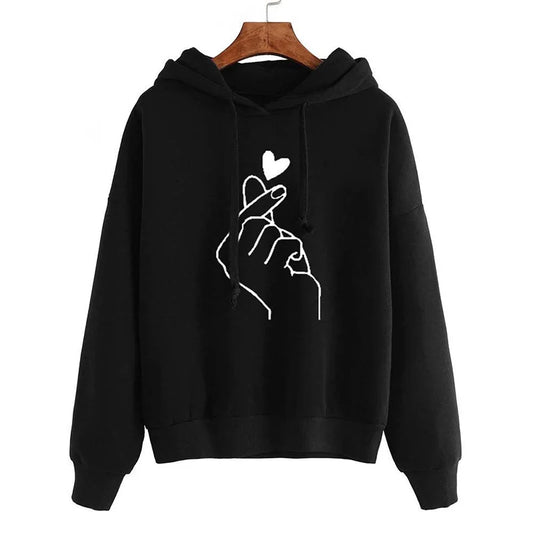 Fleece Hoodie Korean Fashion Drawstring