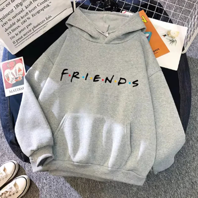 Friends Print Hoodie Pullover