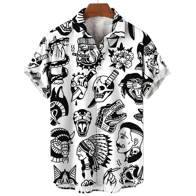 Totem Print Hawaiian