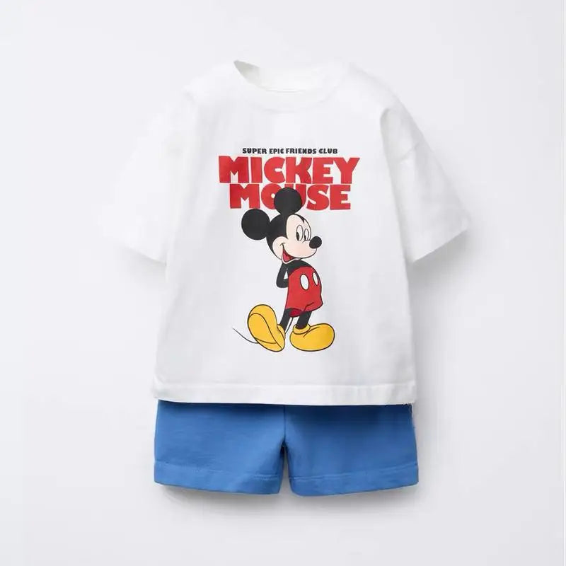 Cartoon Tshirt+shorts Two Shorts