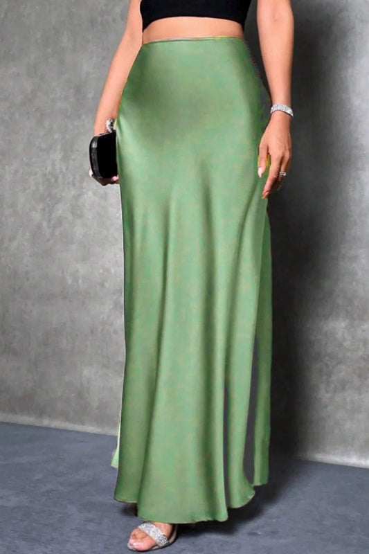 Elegant silk-like satin Skirt