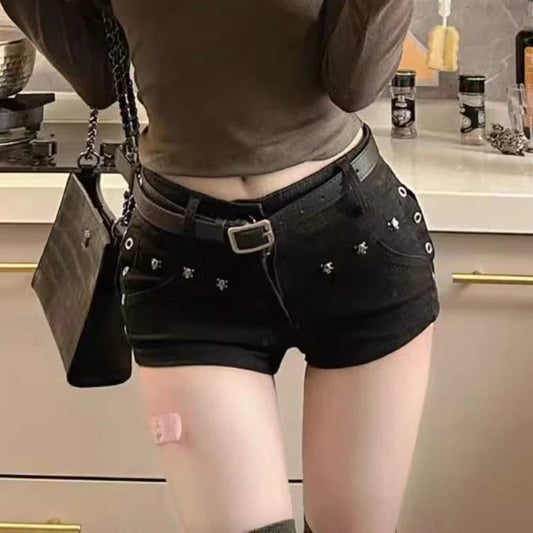 Y2K Low Waist Denim Shorts