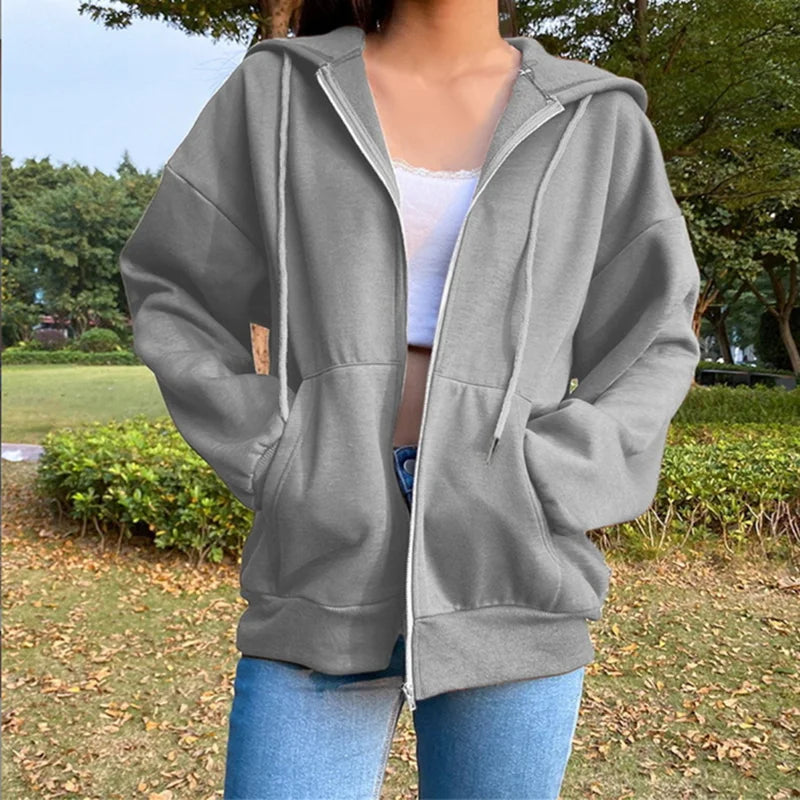 Solid Color Korean Fashion Hoodie