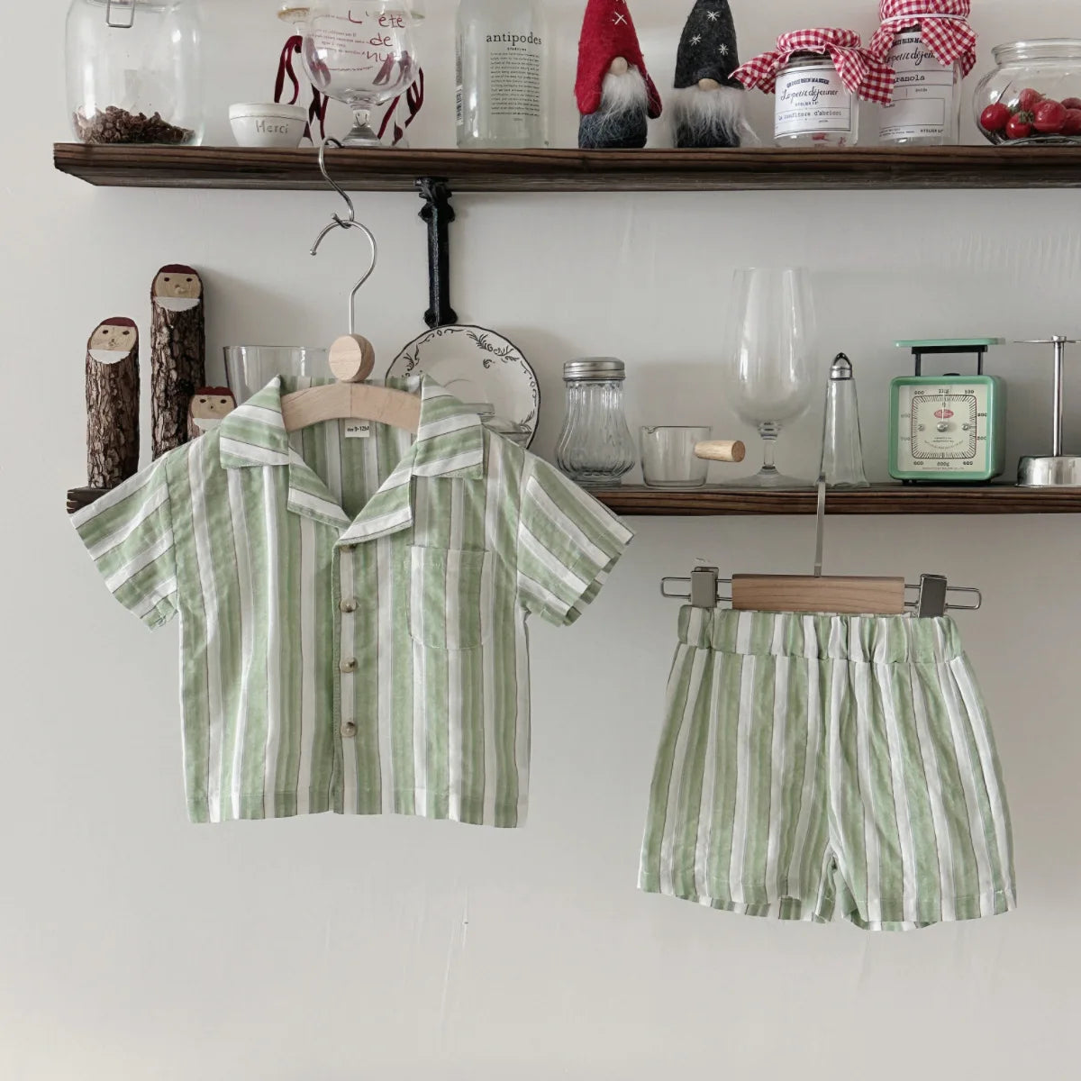 Baby Striped Shirt and Shorts Set