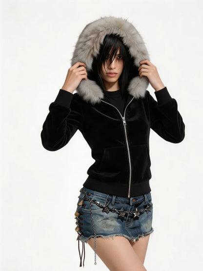 Y2K GOTH Zipper Hoodie