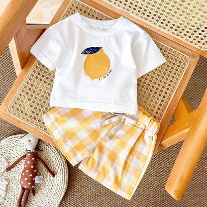 Baby Lemon Print Beach Set