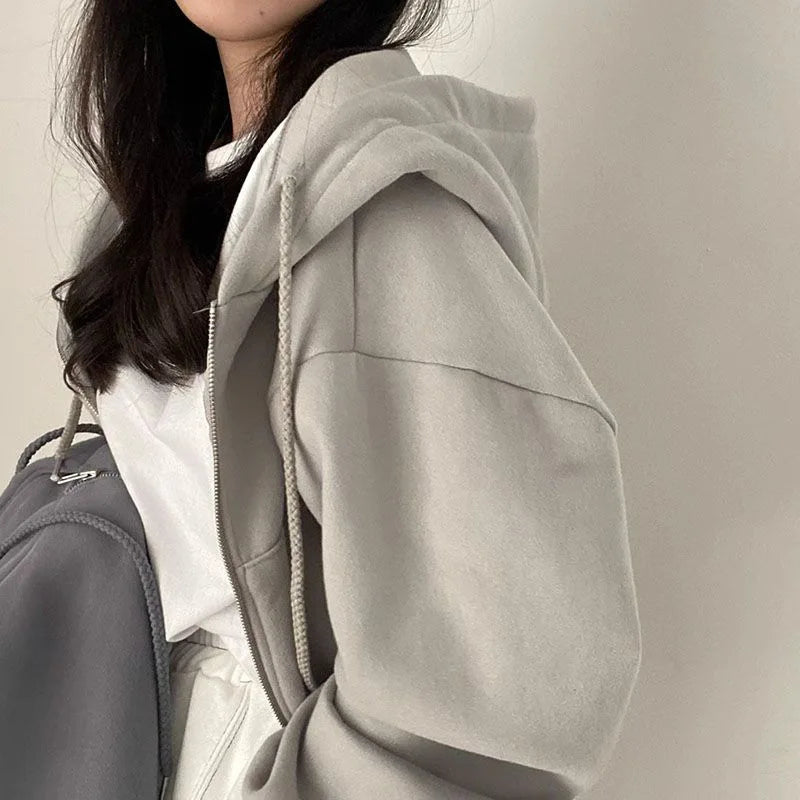 Casual Streetwear Zip Hoodie
