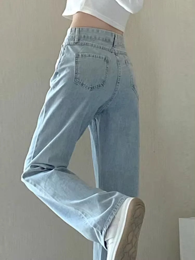 Vintage Straight Leg Denim Trousers