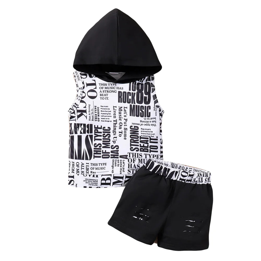 Baby Boy Hoodie and Shorts Set