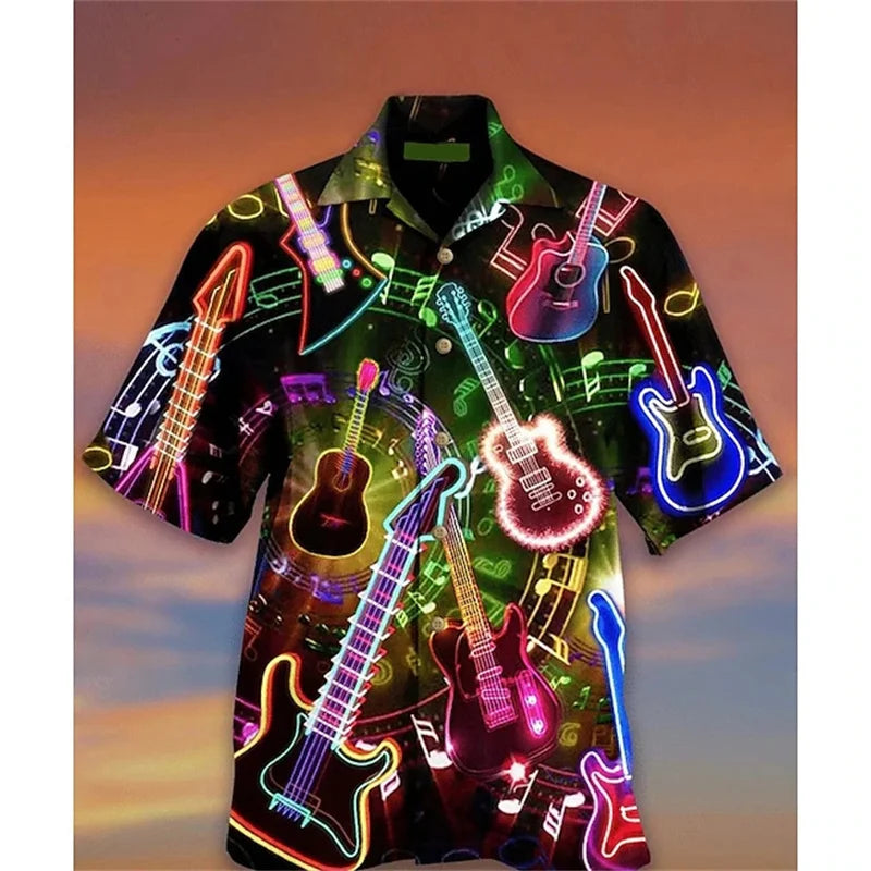 Guitar Beer Pattern Hawaiian