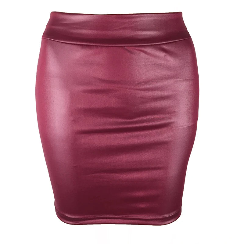 Matte Slim Hot Mini Skirt