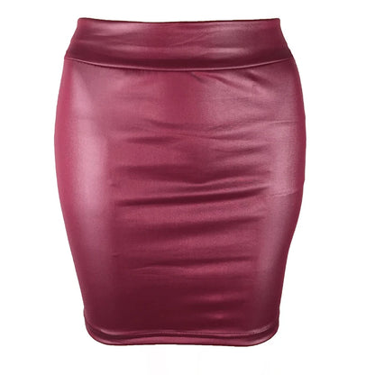 Matte Slim Hot Mini Skirt