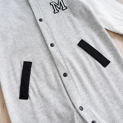 Baby Baseball Long Sleeve Footie