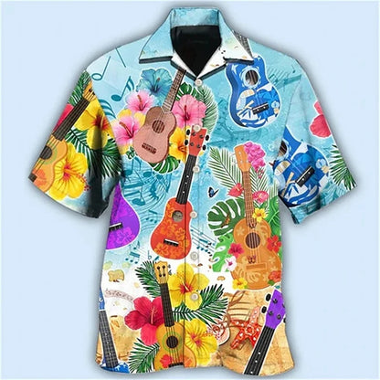 Guitar Beer Pattern Hawaiian