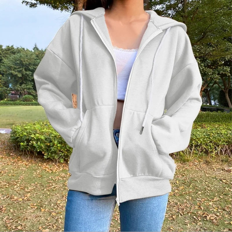 Solid Color Korean Fashion Hoodie