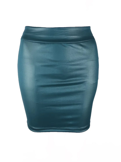Matte Slim Hot Mini Skirt