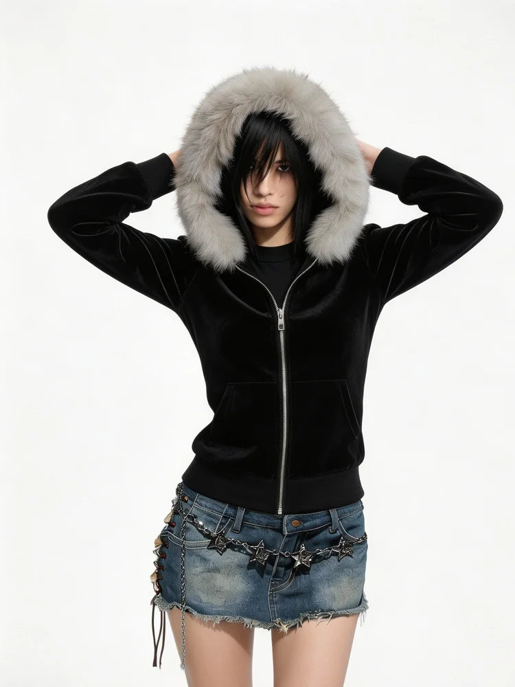 Y2K GOTH Zipper Hoodie