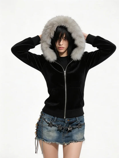 Y2K GOTH Zipper Hoodie