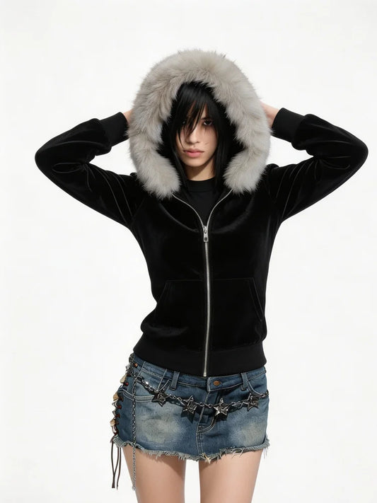 Y2K GOTH Zipper Hoodie