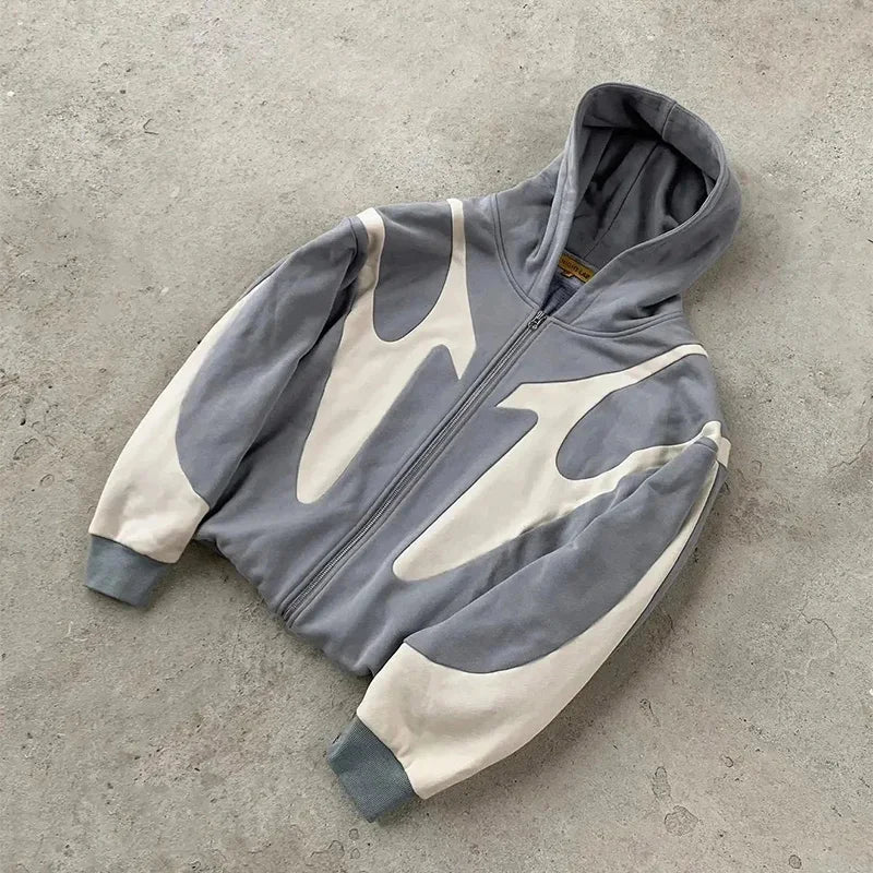 Retro Letter Pattern Hoodie