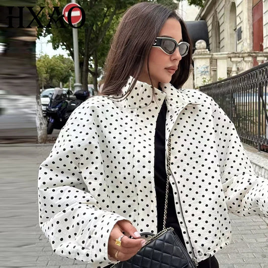 Polka Dot Bomber Jacket