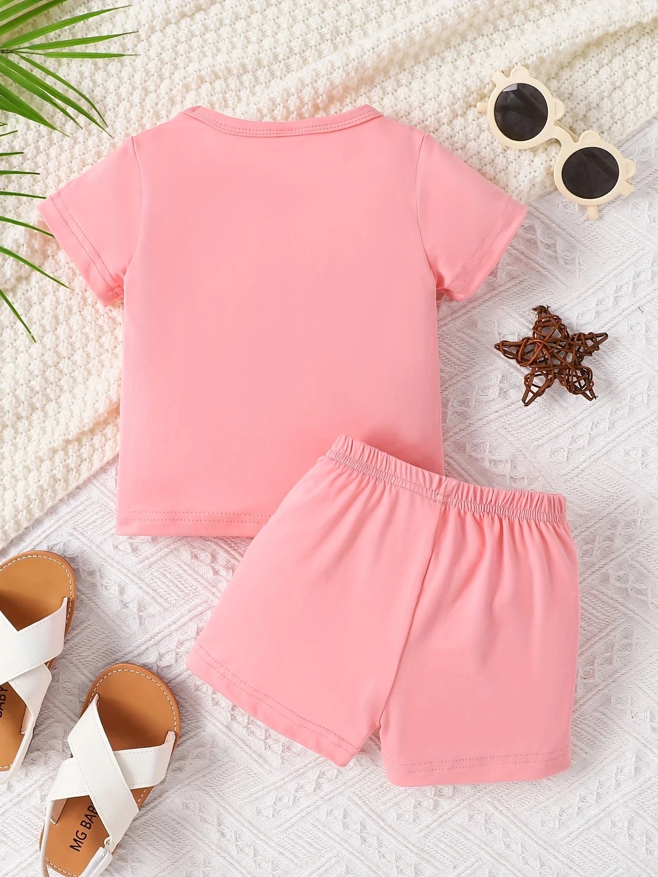 Baby Girl Cat Print Two-Piece Set