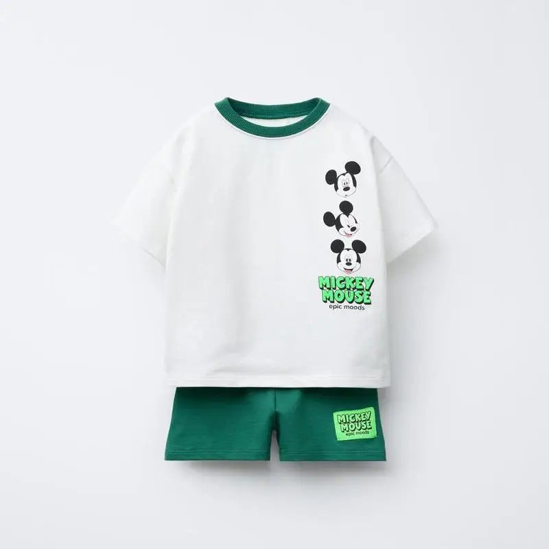 Cartoon Tshirt+shorts Two Shorts
