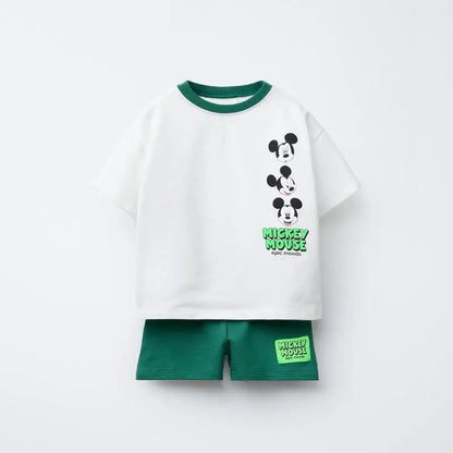 Cartoon Tshirt+shorts Two Shorts