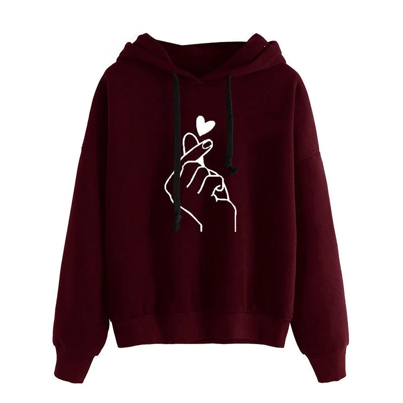 Fleece Hoodie Korean Fashion Drawstring