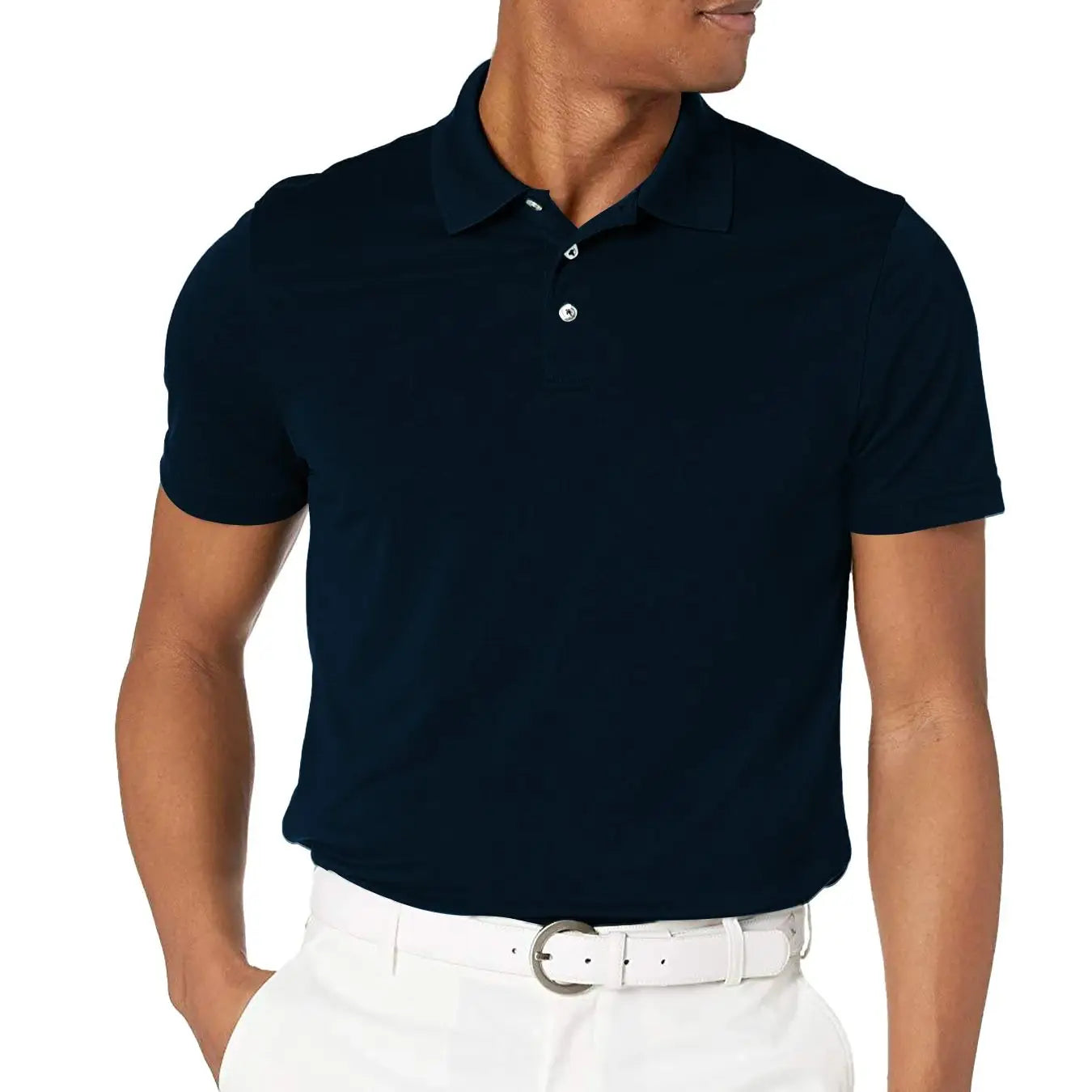 Short Sleeve Polo Buttons