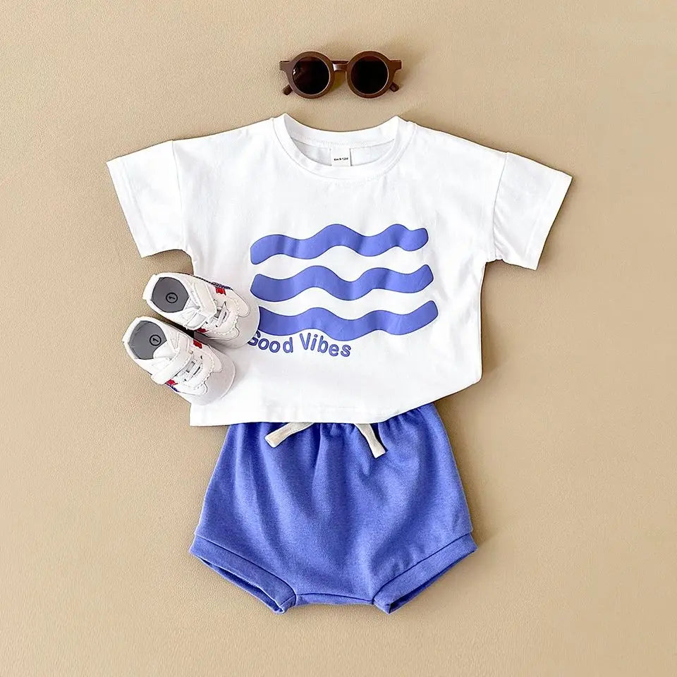 Baby Sunflower Print Shorts Set