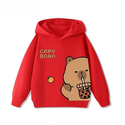 Kids Capybara Print Hoodie