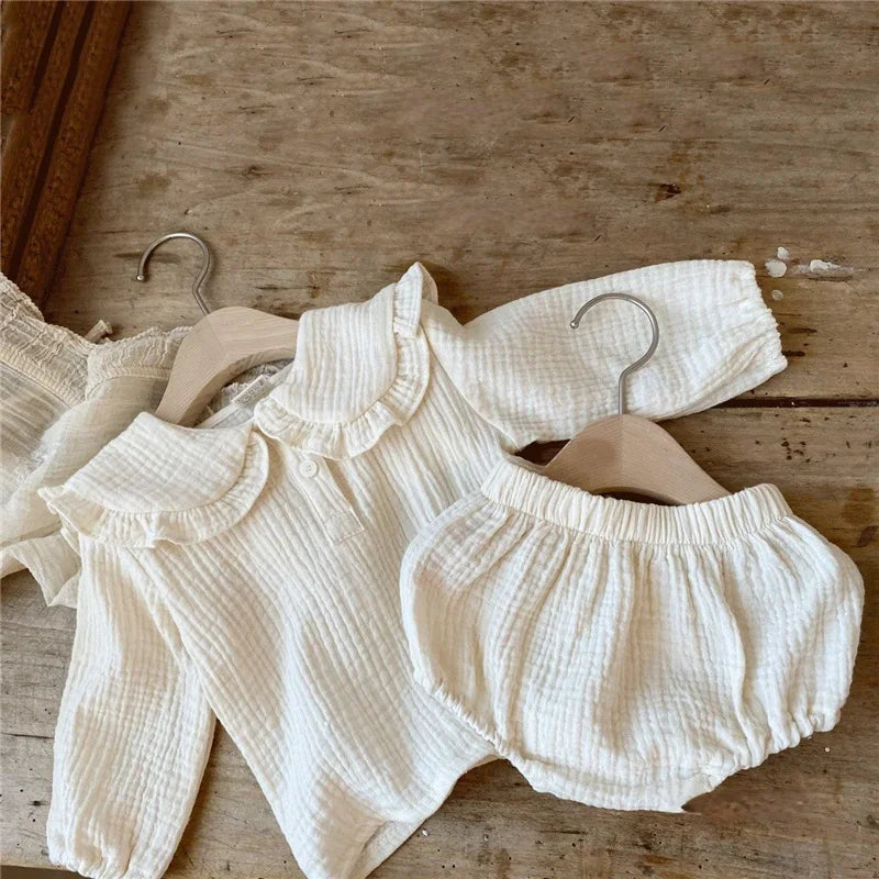 Baby Navy Shirt and Bloomers Set