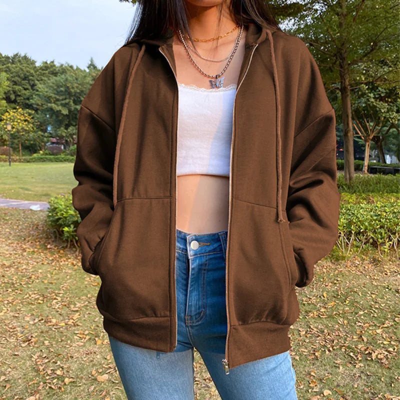 Solid Color Korean Fashion Hoodie