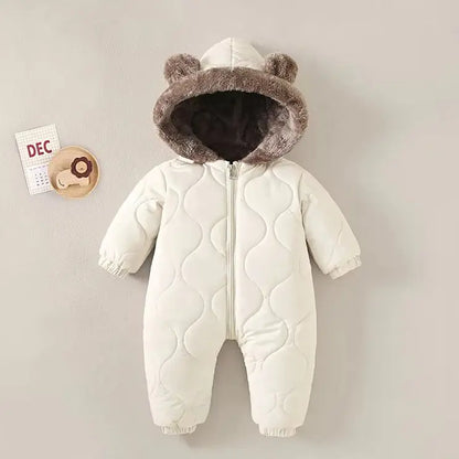 Baby Hooded Fleece Crawling Suit