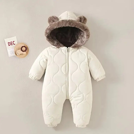 Baby Hooded Fleece Crawling Suit