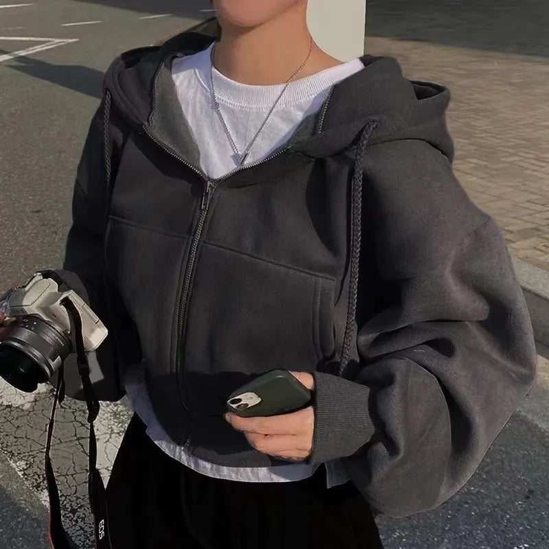 Casual Streetwear Zip Hoodie