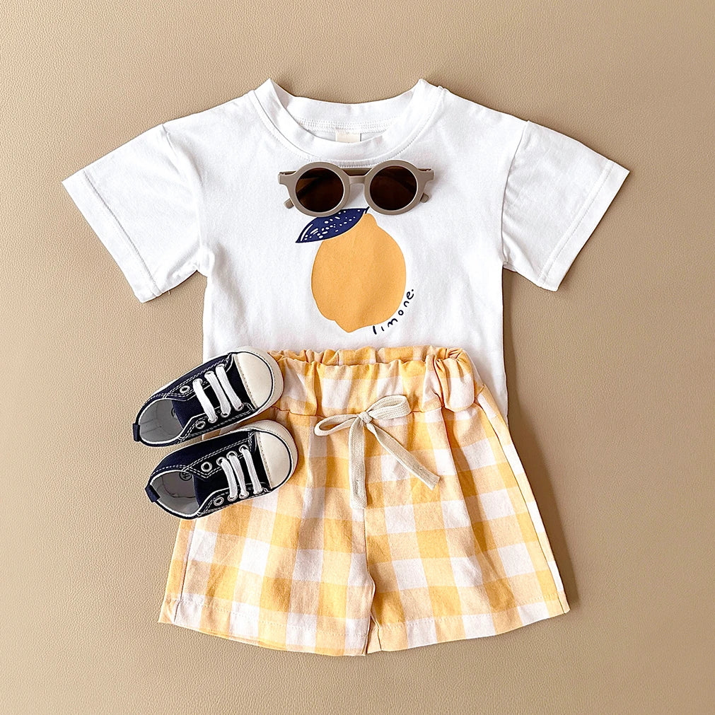 Baby Lemon Print Beach Set