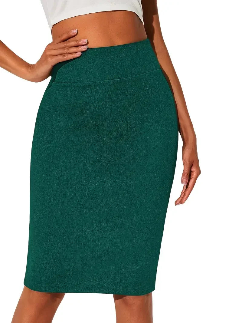 Solid Color High-Waisted Tight